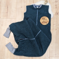 Woll-Schlafsack mit Füßen aus Wollfleece